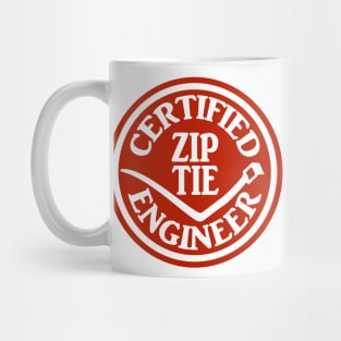 Certified Zip Tie Mechanic Sticker, Funny Technician Mechanic Electrician Construction Mug
